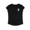 Women's Roll-Sleeve Tee - Black Thumbnail