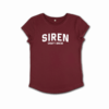 Women's Roll-Sleeve Tee - Burgundy Thumbnail