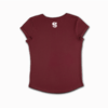 Women's Roll-Sleeve Tee - Burgundy Thumbnail